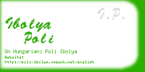 ibolya poli business card